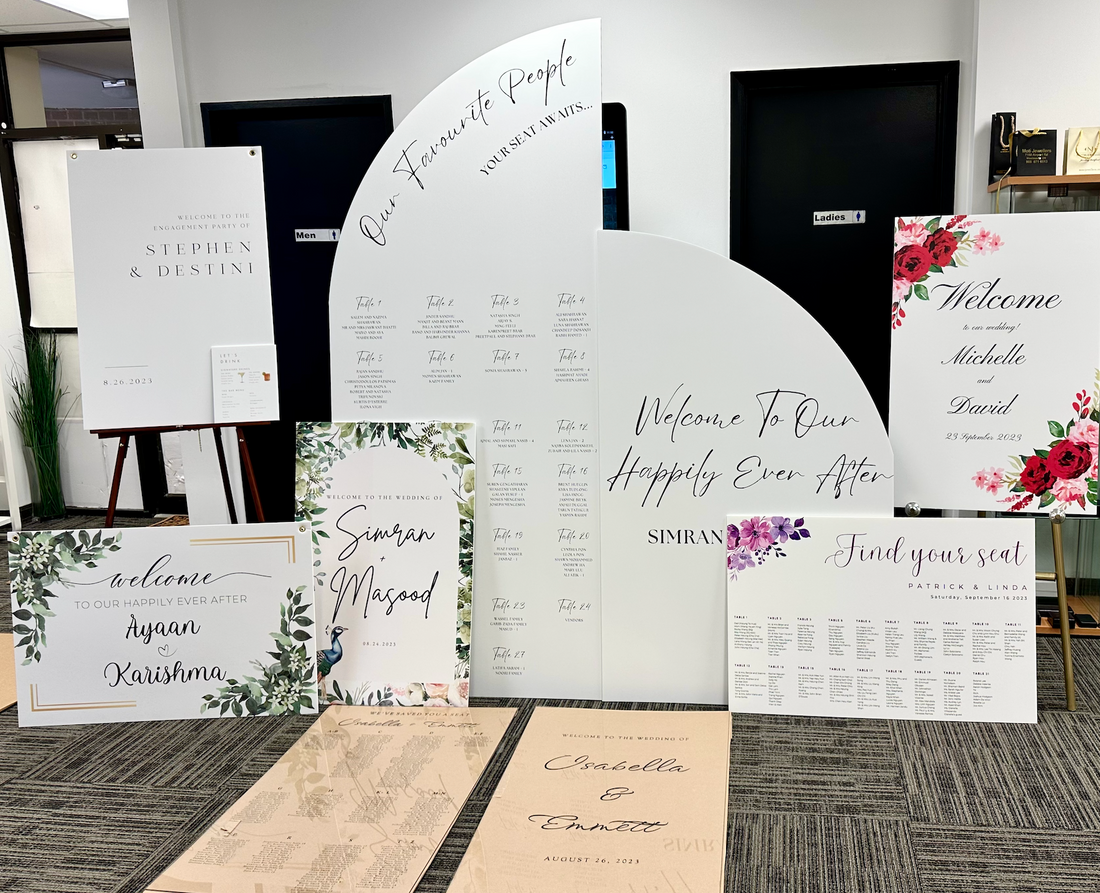 Event Sign Sizing What size should wedding signs be | Honestweddingadvice.com