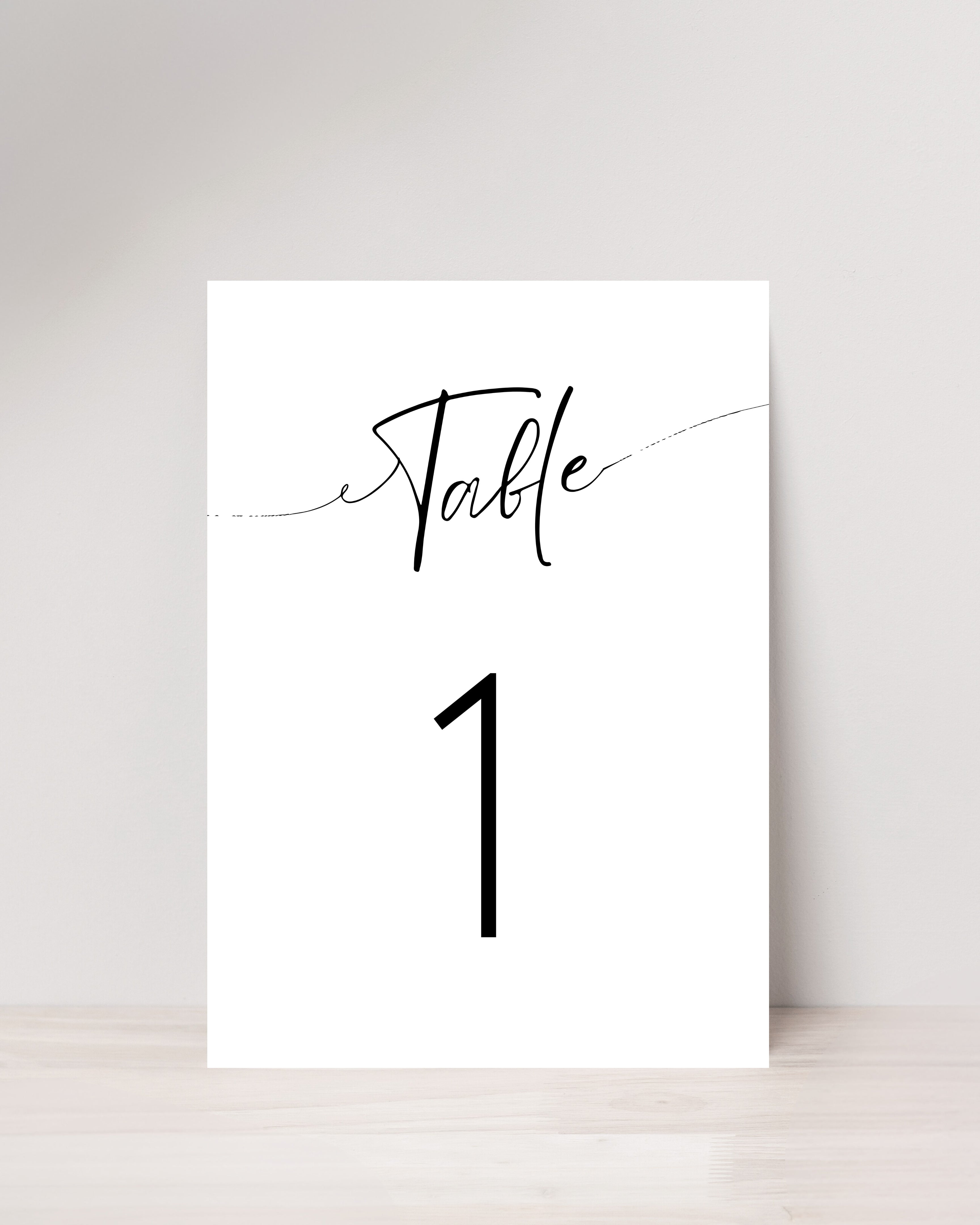 Minimal Cursive Table Numbers – Custom Boards Toronto
