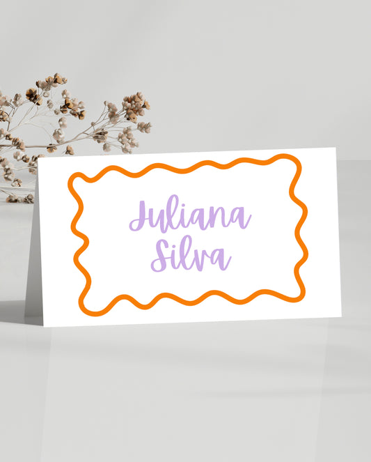 Wavy Border Place Card