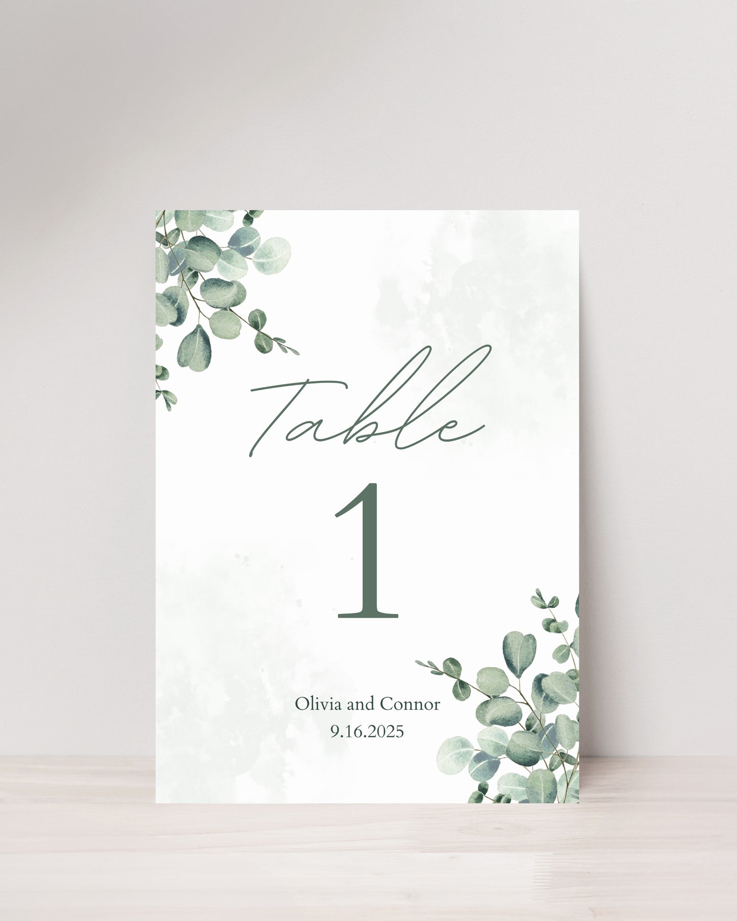 Eucalyptus Green Table Numbers