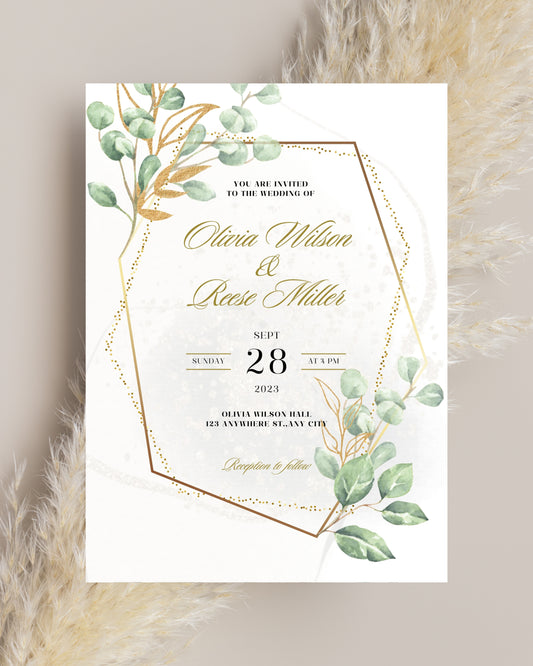 Gold Frame Floral Cards