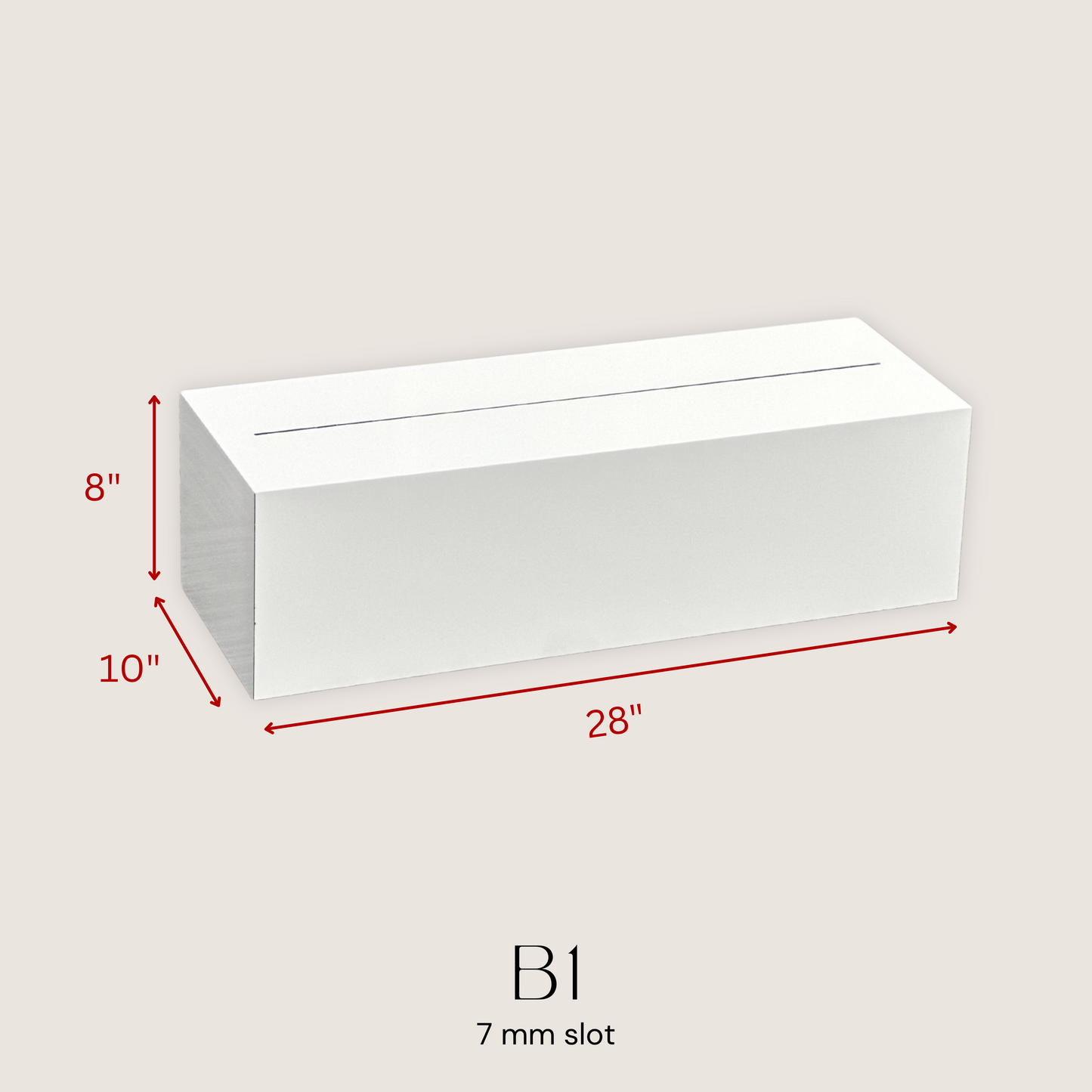 B1 - White Box Stand (7 mm slot)