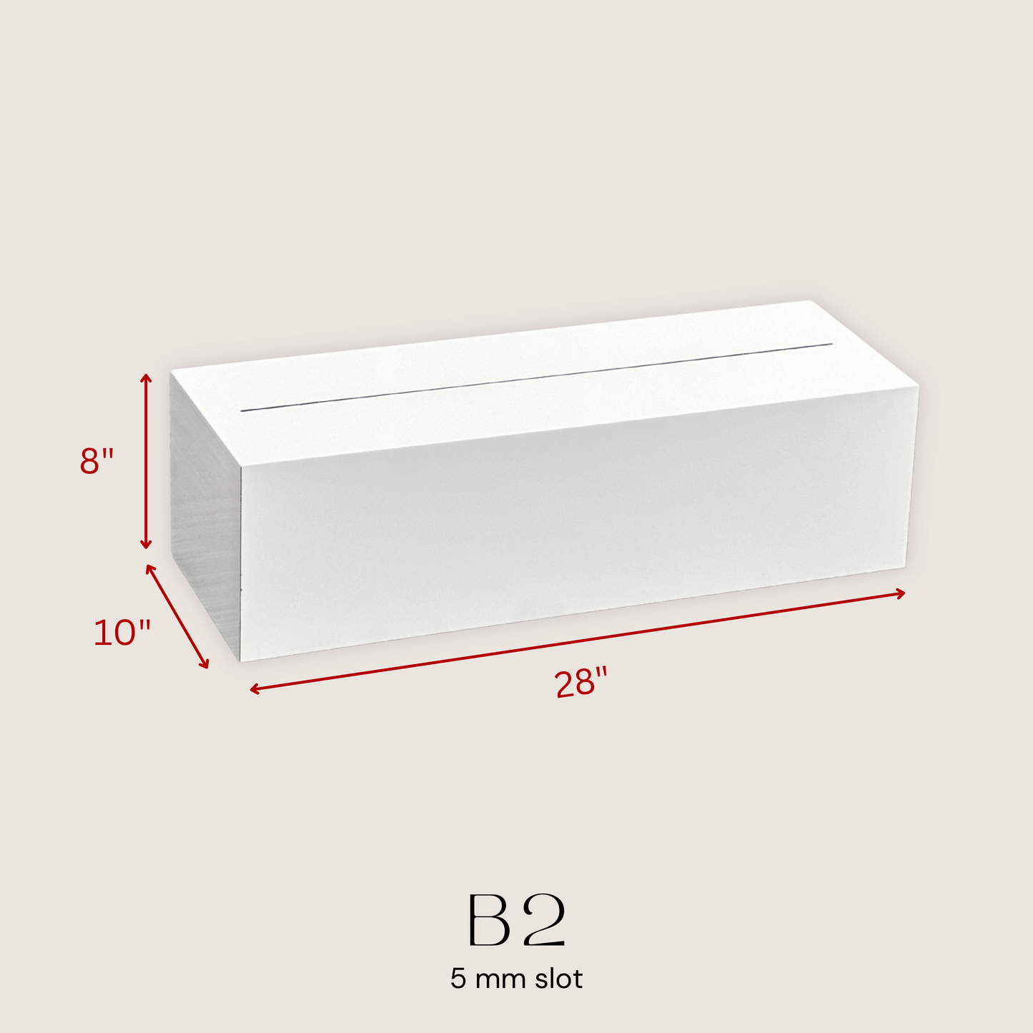 B2 - White Box Stand (5 mm slot)