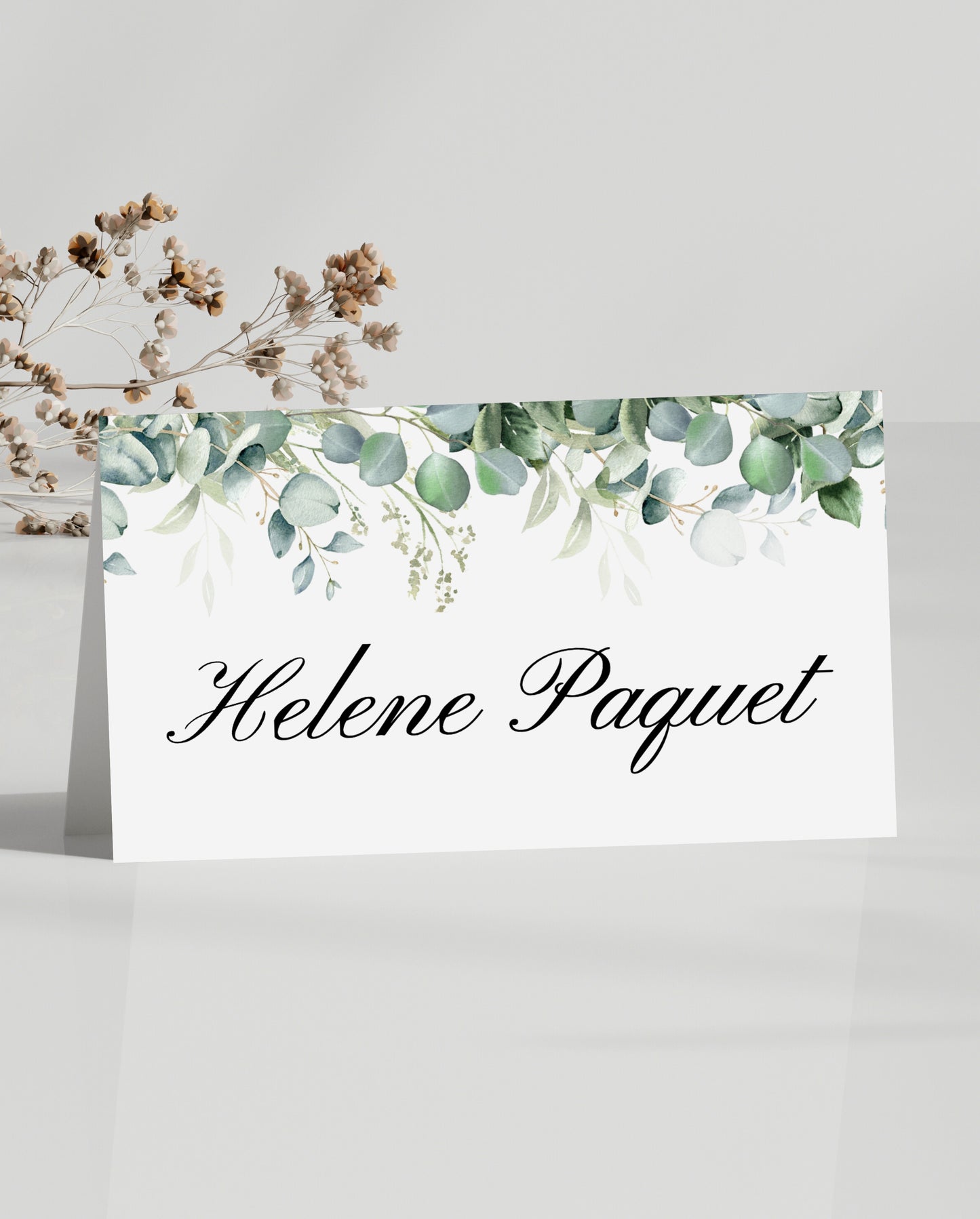 Green Vines Place Card