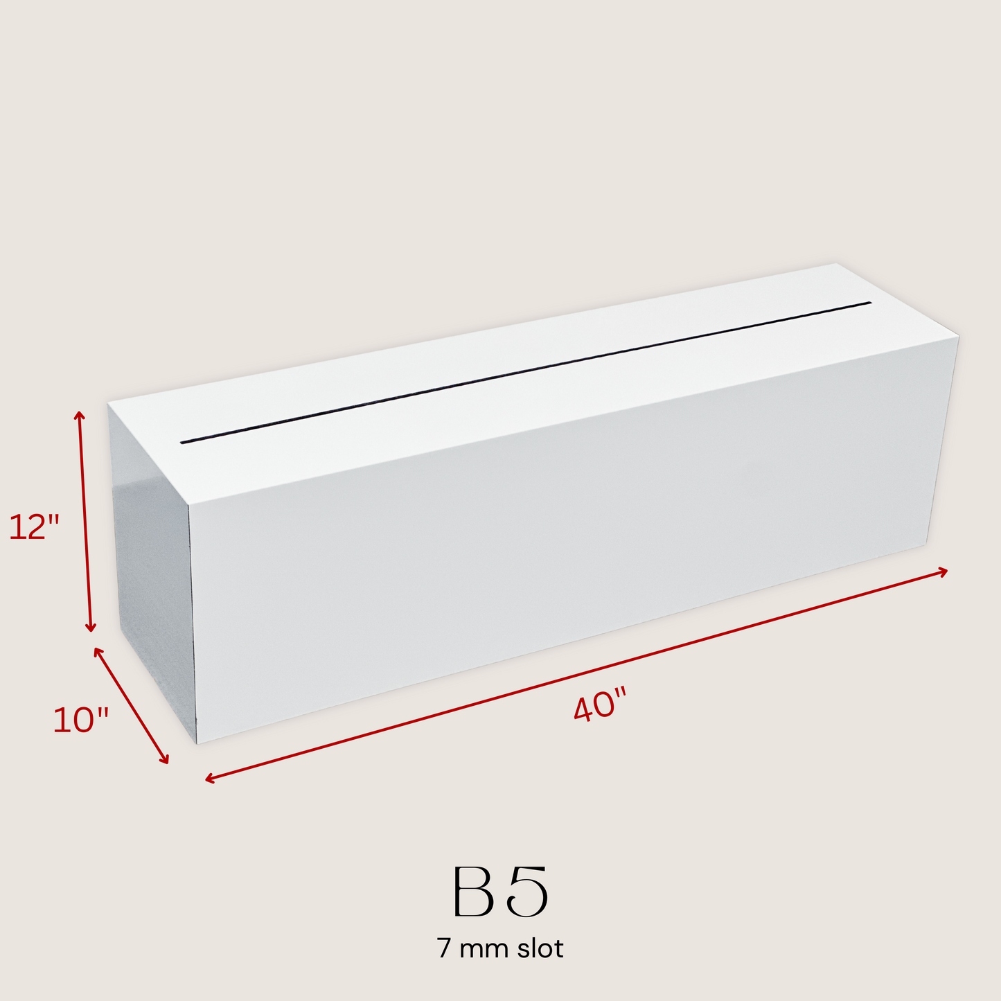 B5 - Large White Box Stand (7 mm slot)