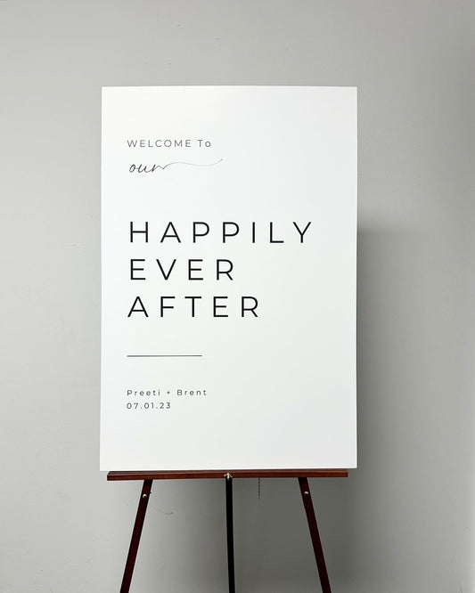 Minimal Wedding Welcome Sign