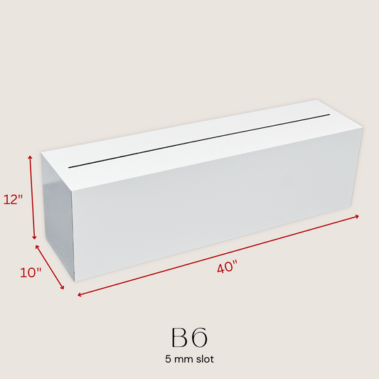 B6 - Large White Box Stand (5 mm slot)