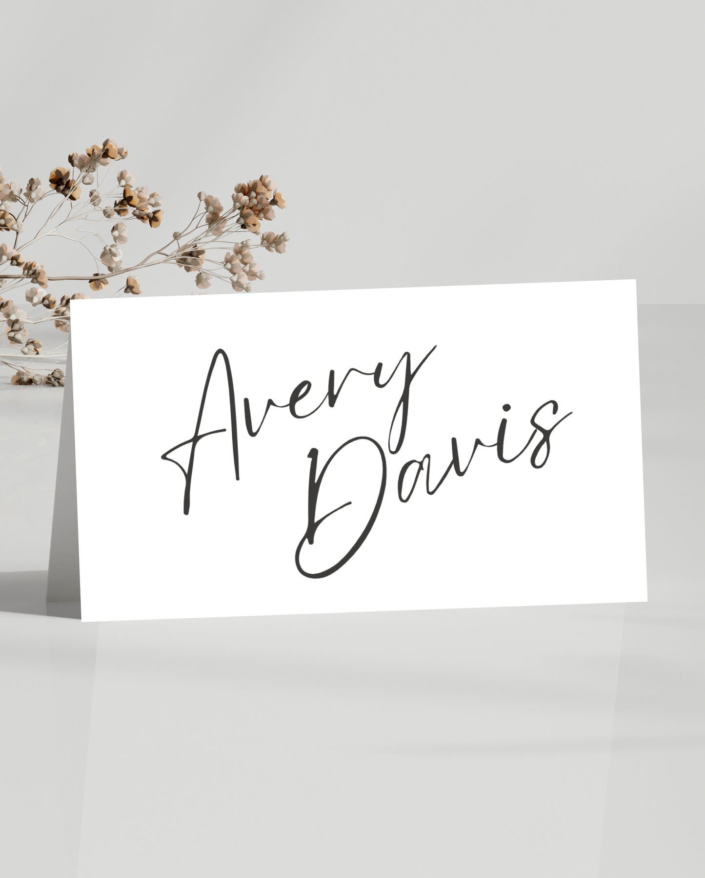 Minimal Calligraphy Place Card