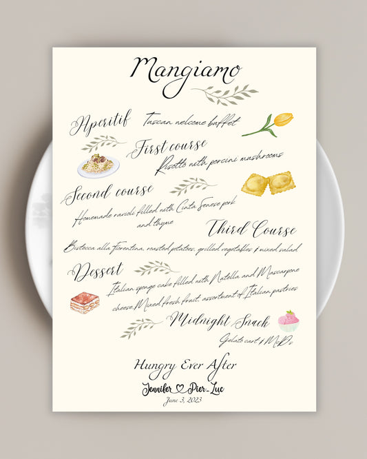 Mangiamo Menu Cards