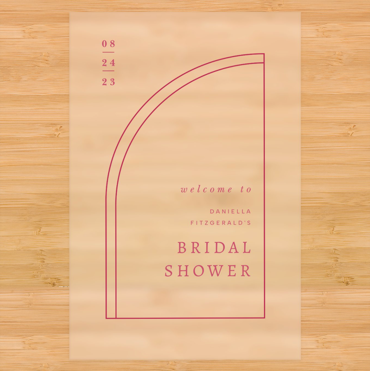 Arch Bridal Shower Welcome Sign