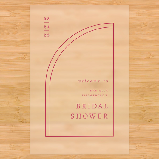 Arch Bridal Shower Welcome Sign