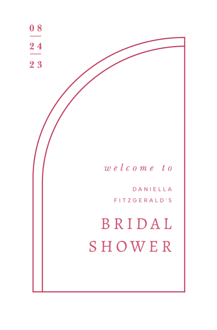 Arch Bridal Shower Welcome Sign