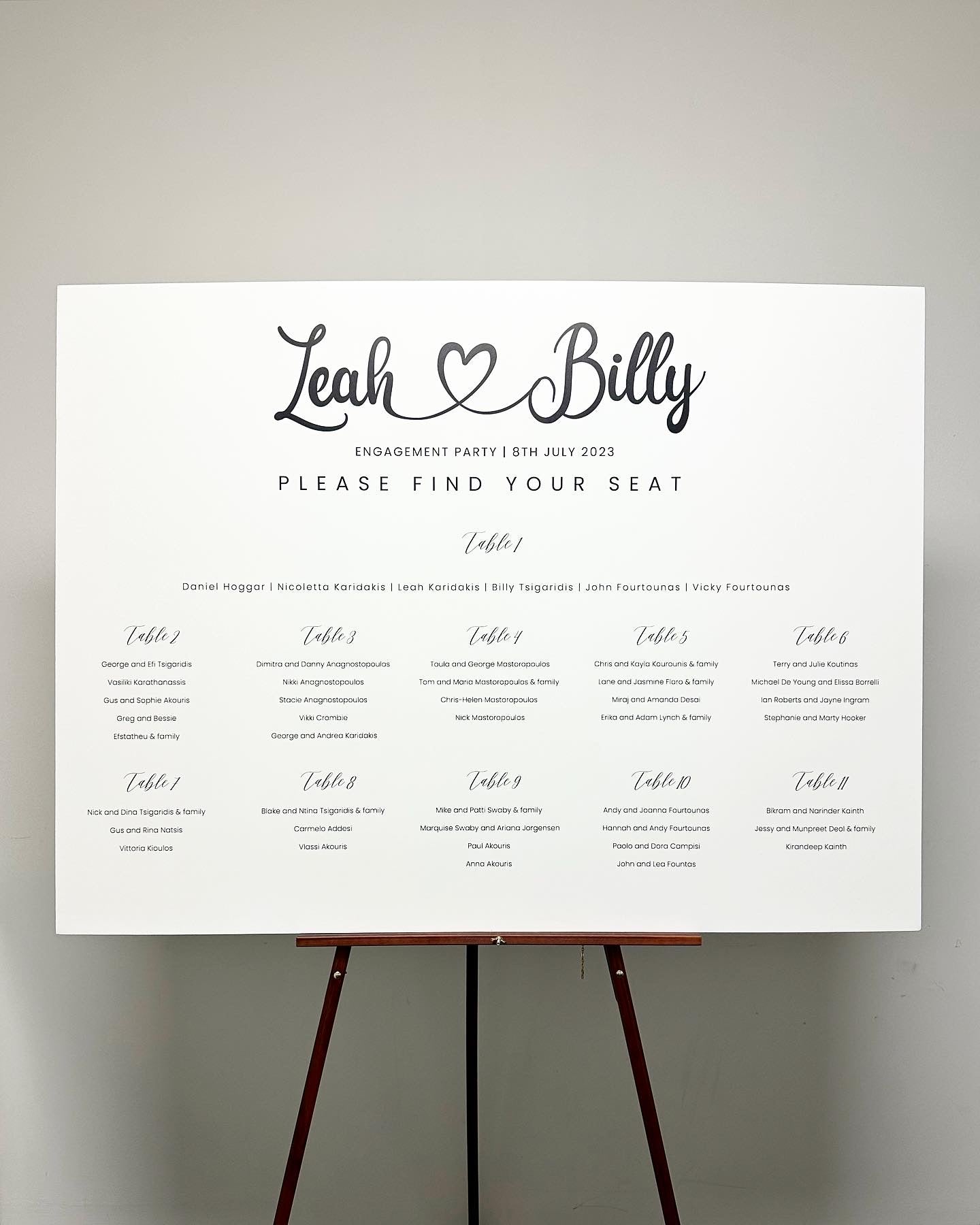Seating Chart Coasters Foam Seating Charts – Custom Boards Toronto