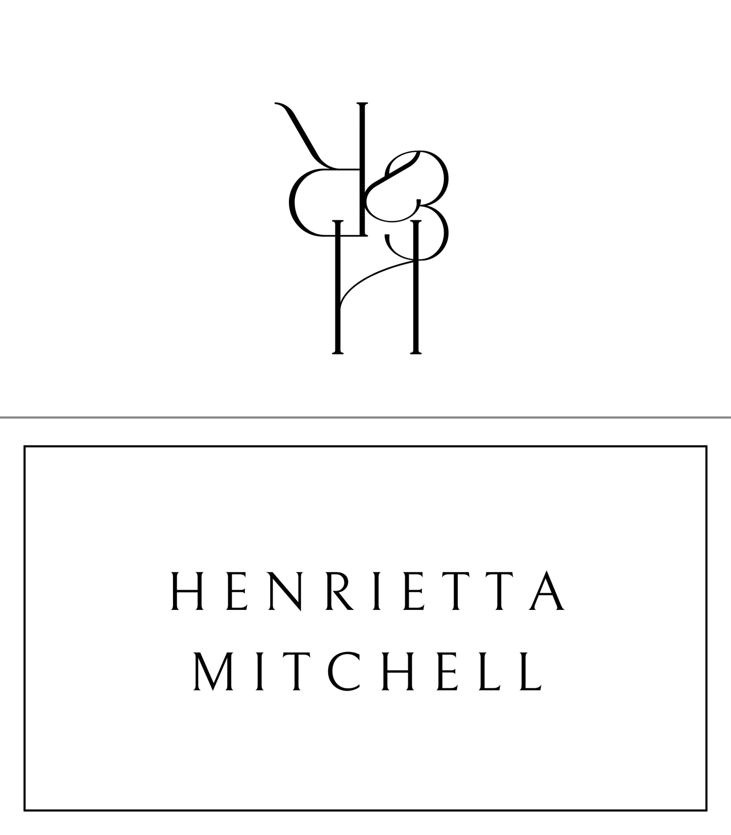 Minimal Frame Place Card