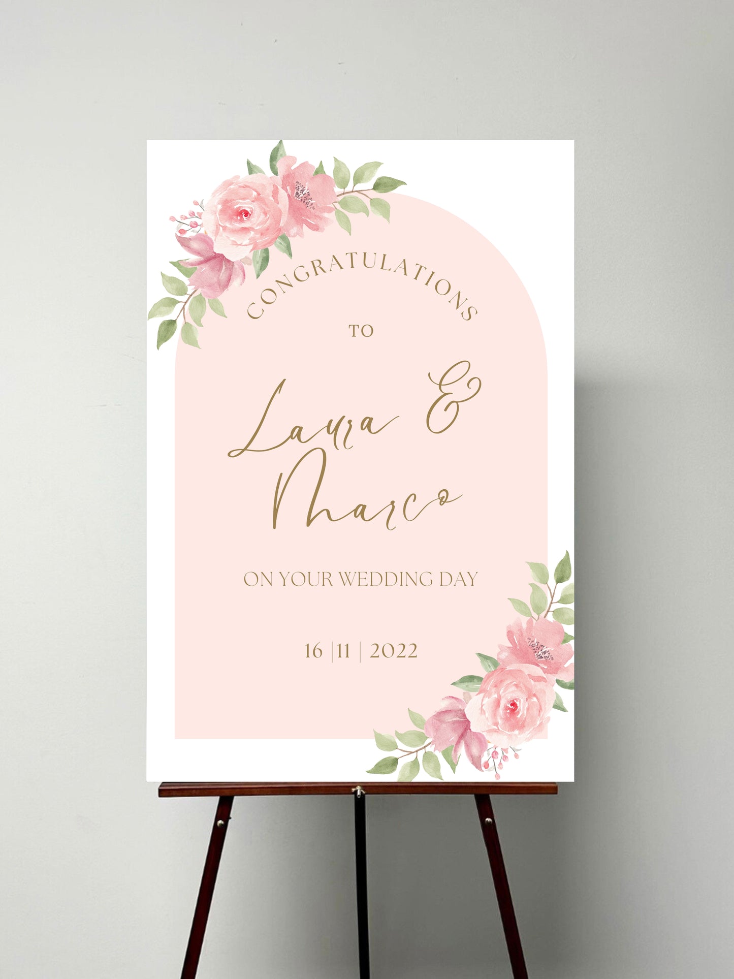 Floral Chic Wedding Welcome Sign