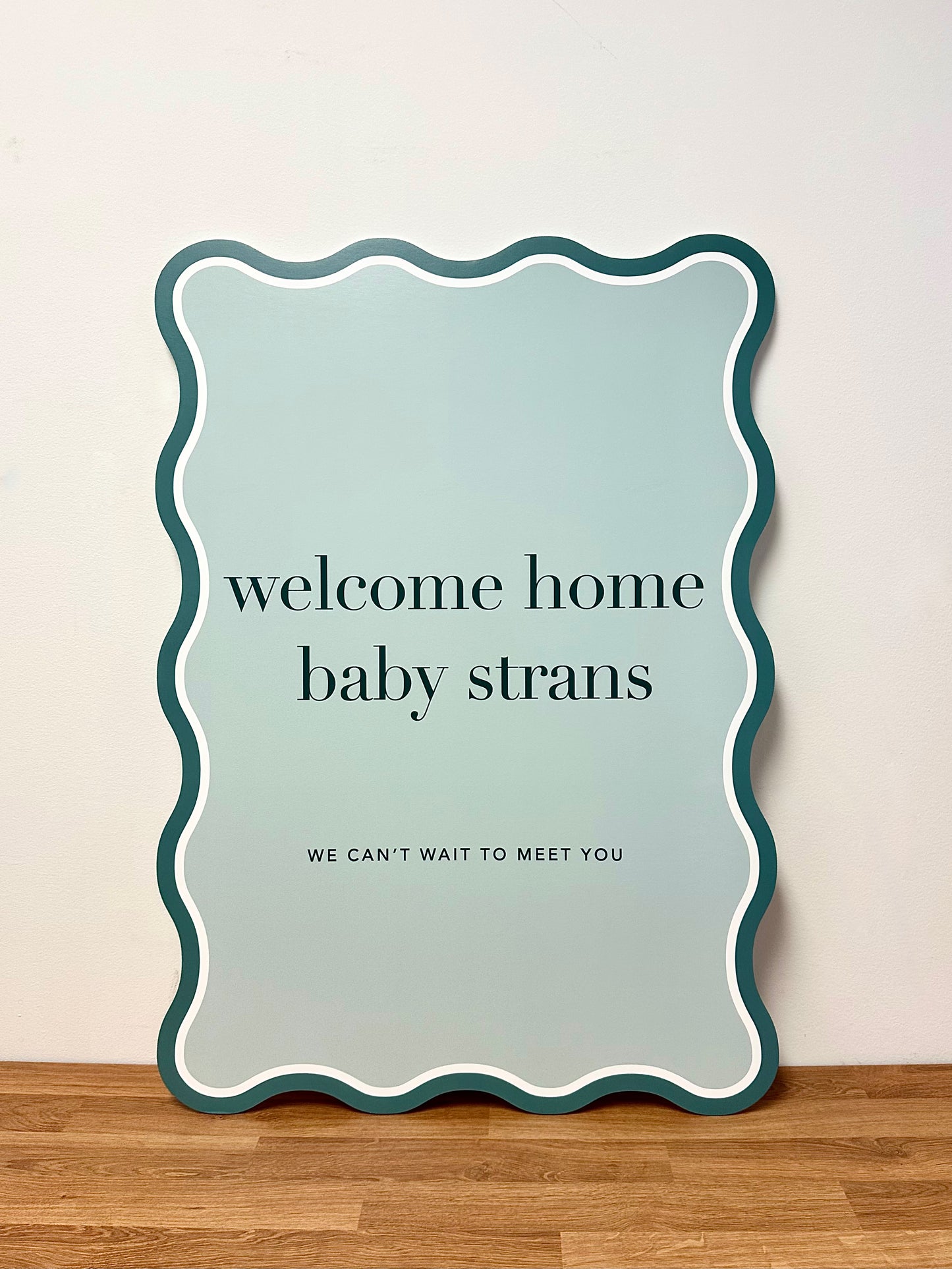 Wavy Welcome Sign - 2 x 3 ft