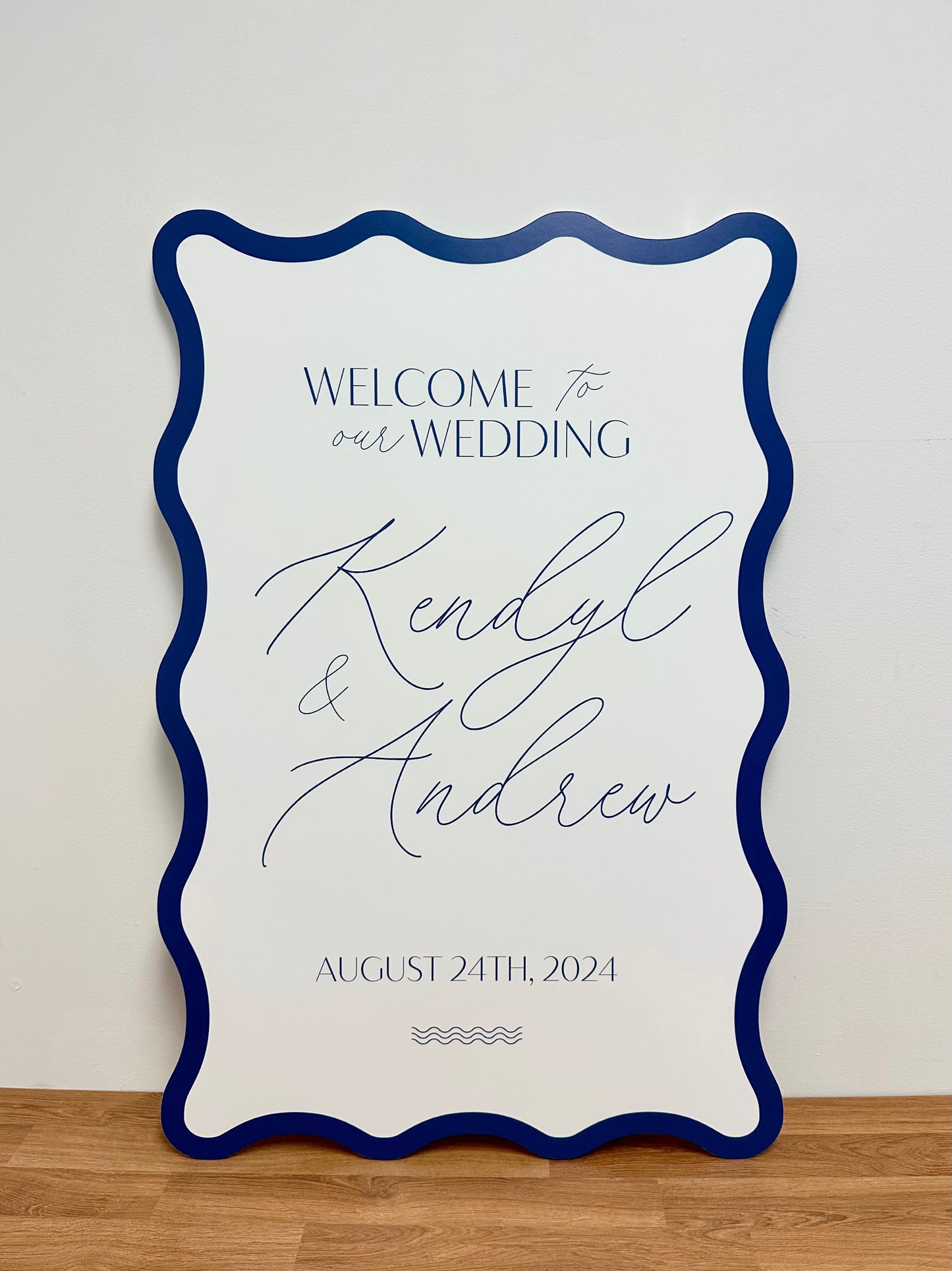 Wavy Welcome Sign - 2 x 3 ft