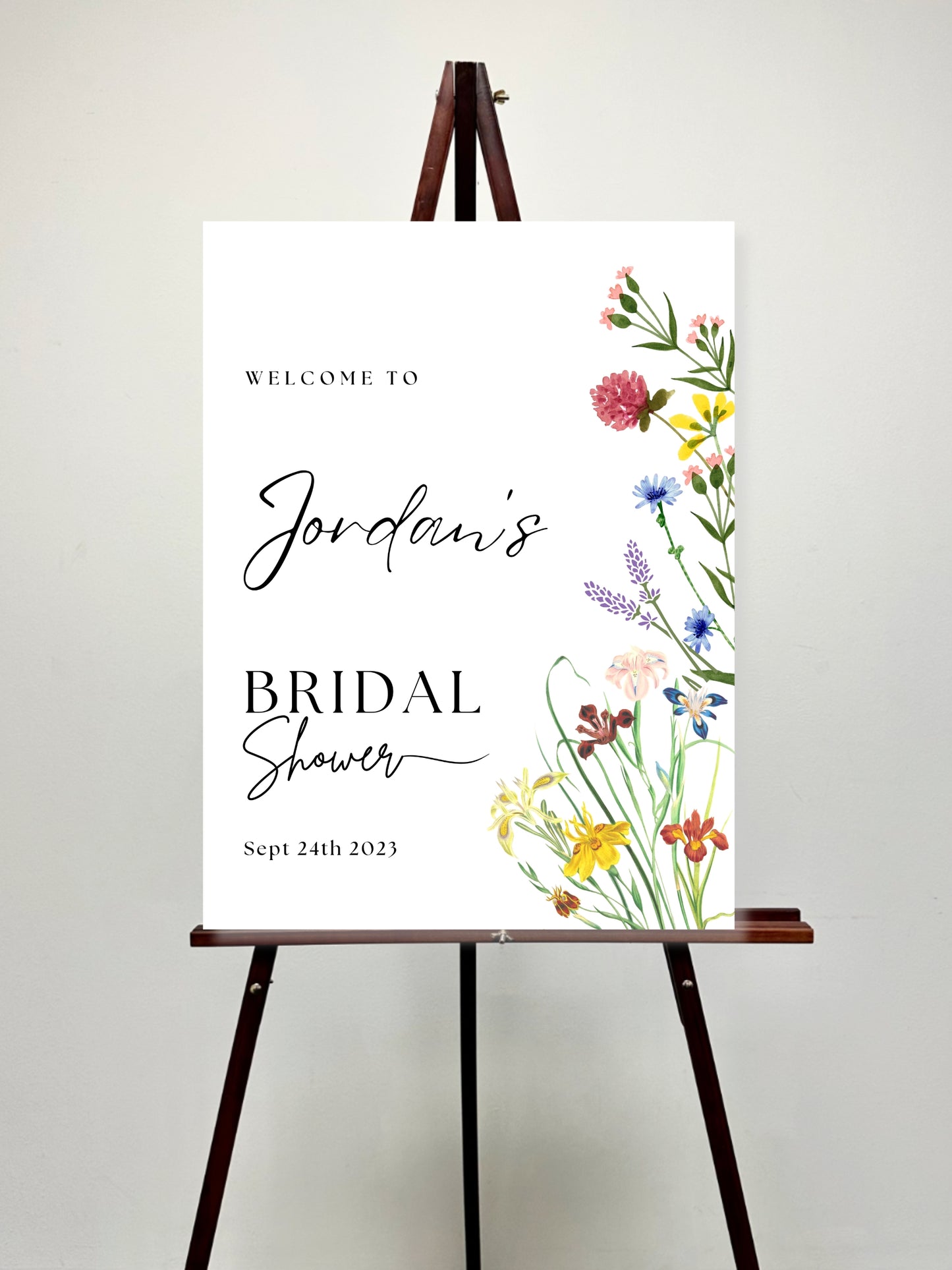 Floral Bridal Shower Welcome Sign