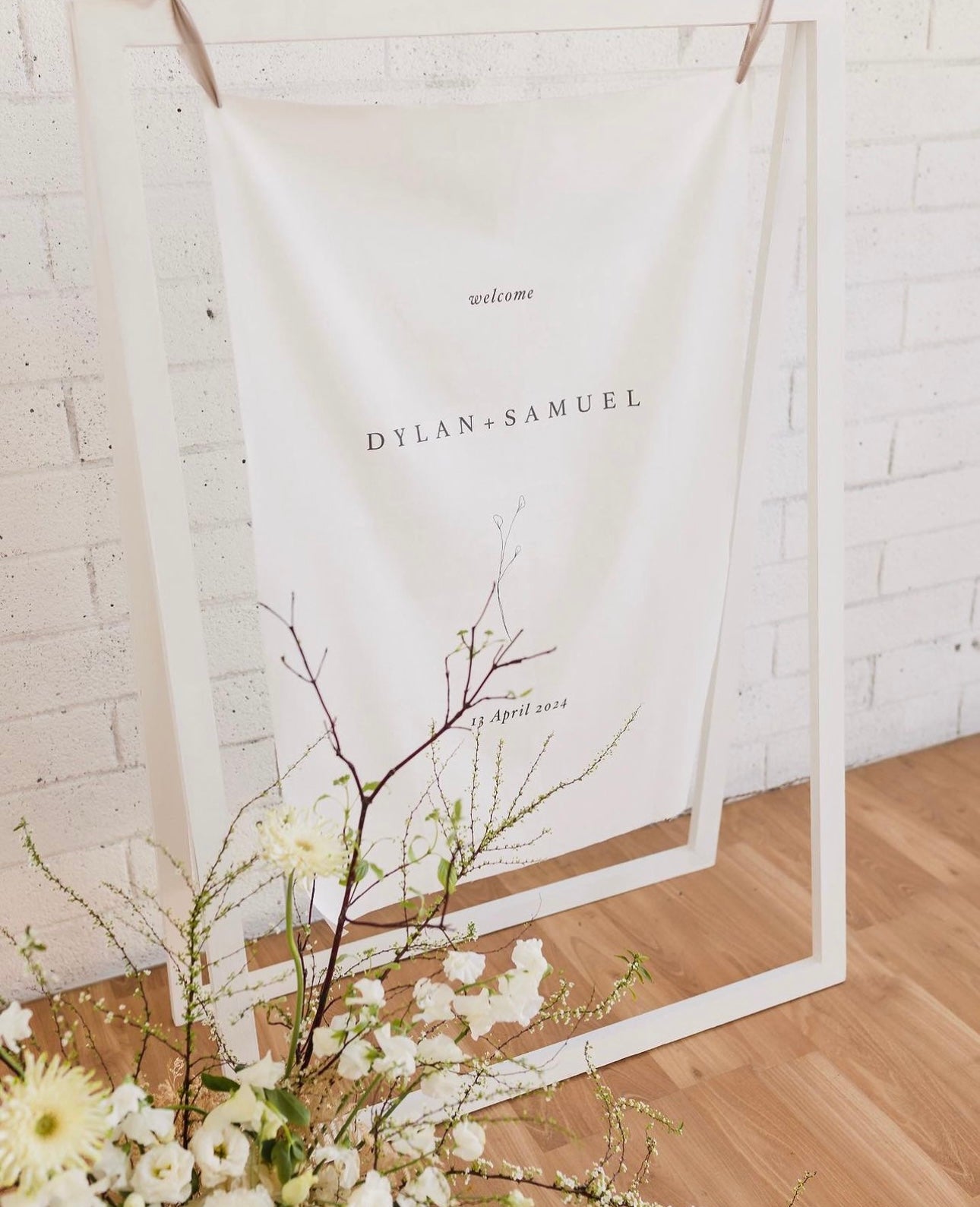 Linen Welcome Signs