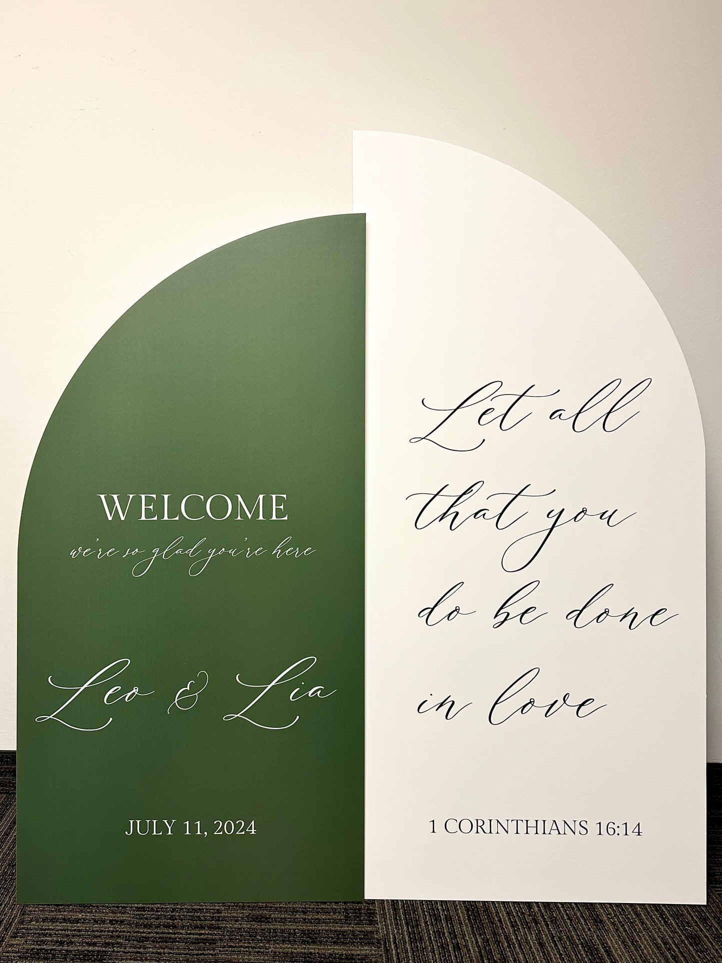 Arch Wedding Welcome Sign + Seating Chart - Medium