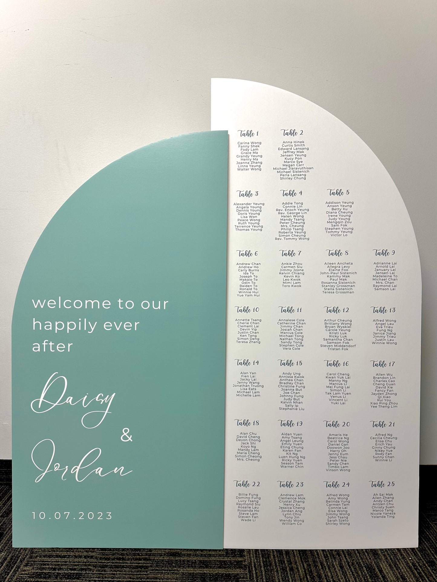 Arch Wedding Welcome Sign + Seating Chart - Medium