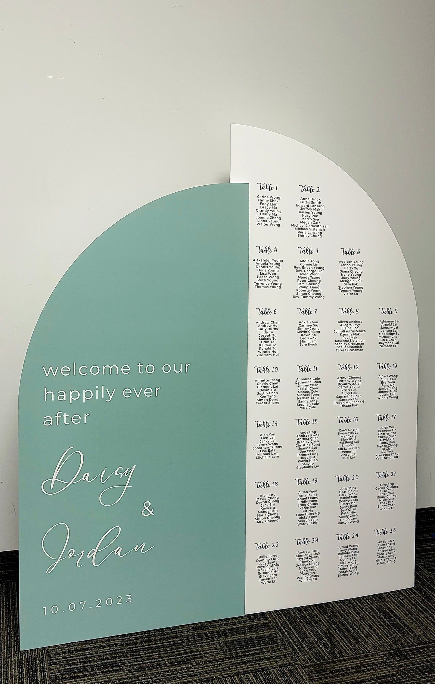 Arch Wedding Welcome Sign + Seating Chart - Medium