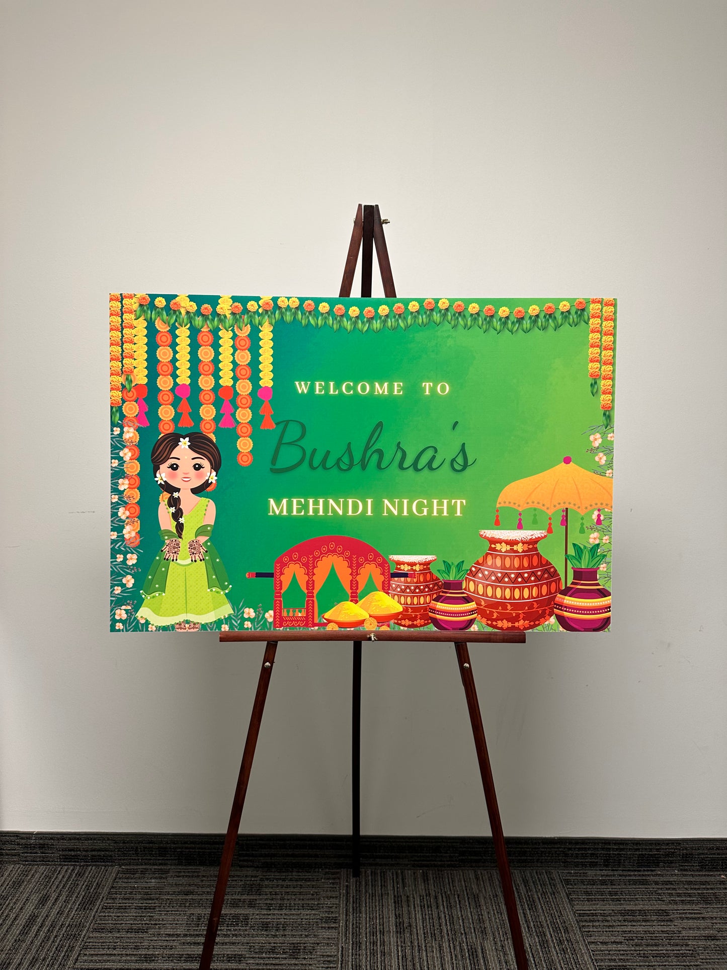 Mehndi Night / Dholki Welcome Sign