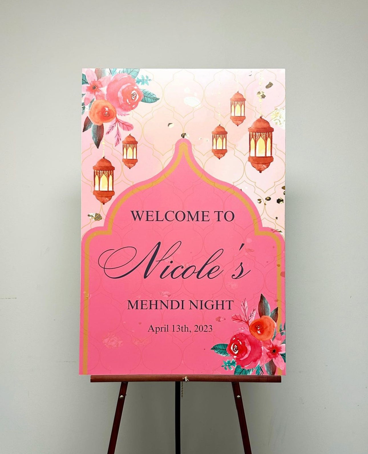 Mehndi / Dholki Welcome Sign