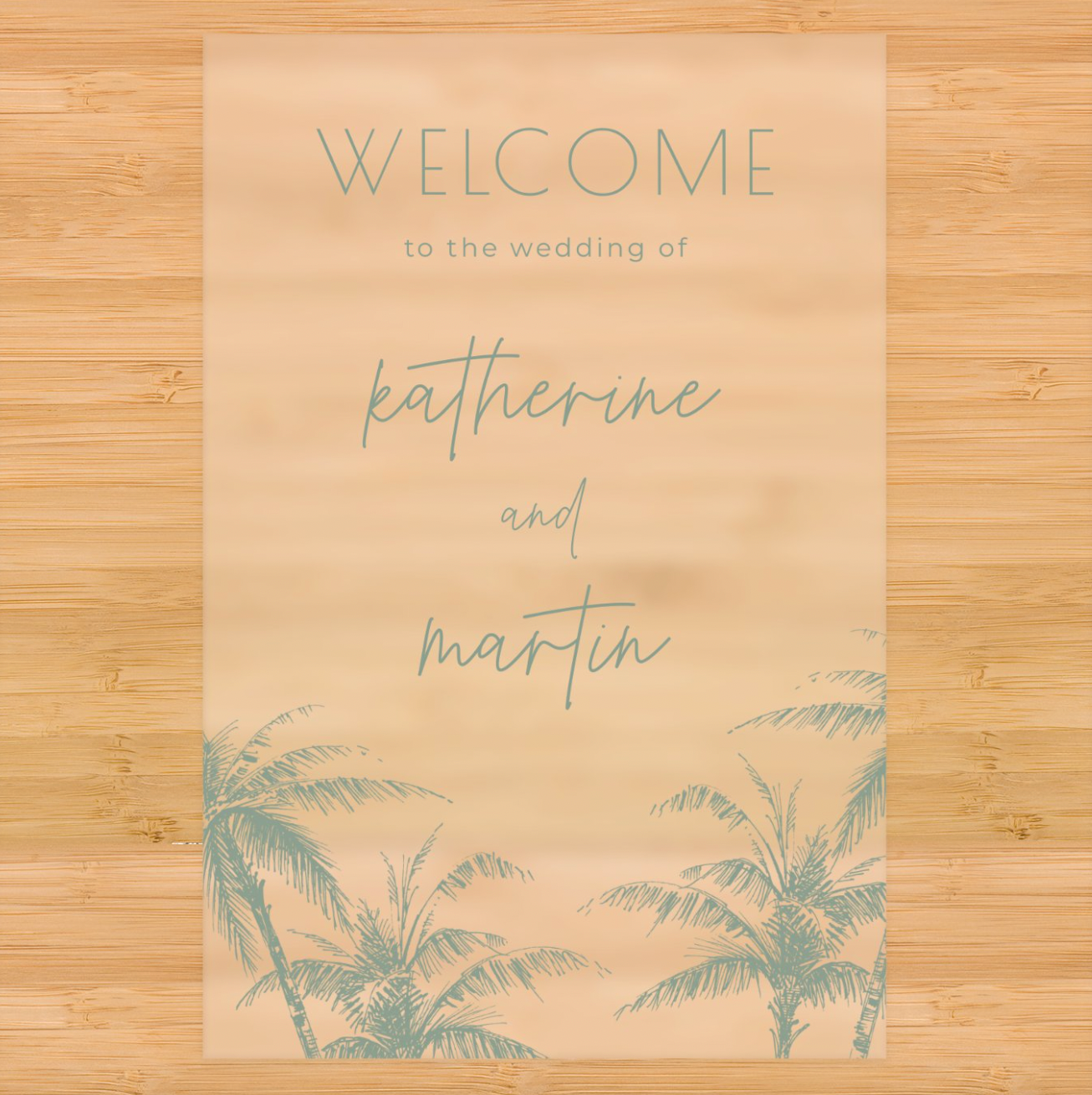 Palm Trees Welcome Sign