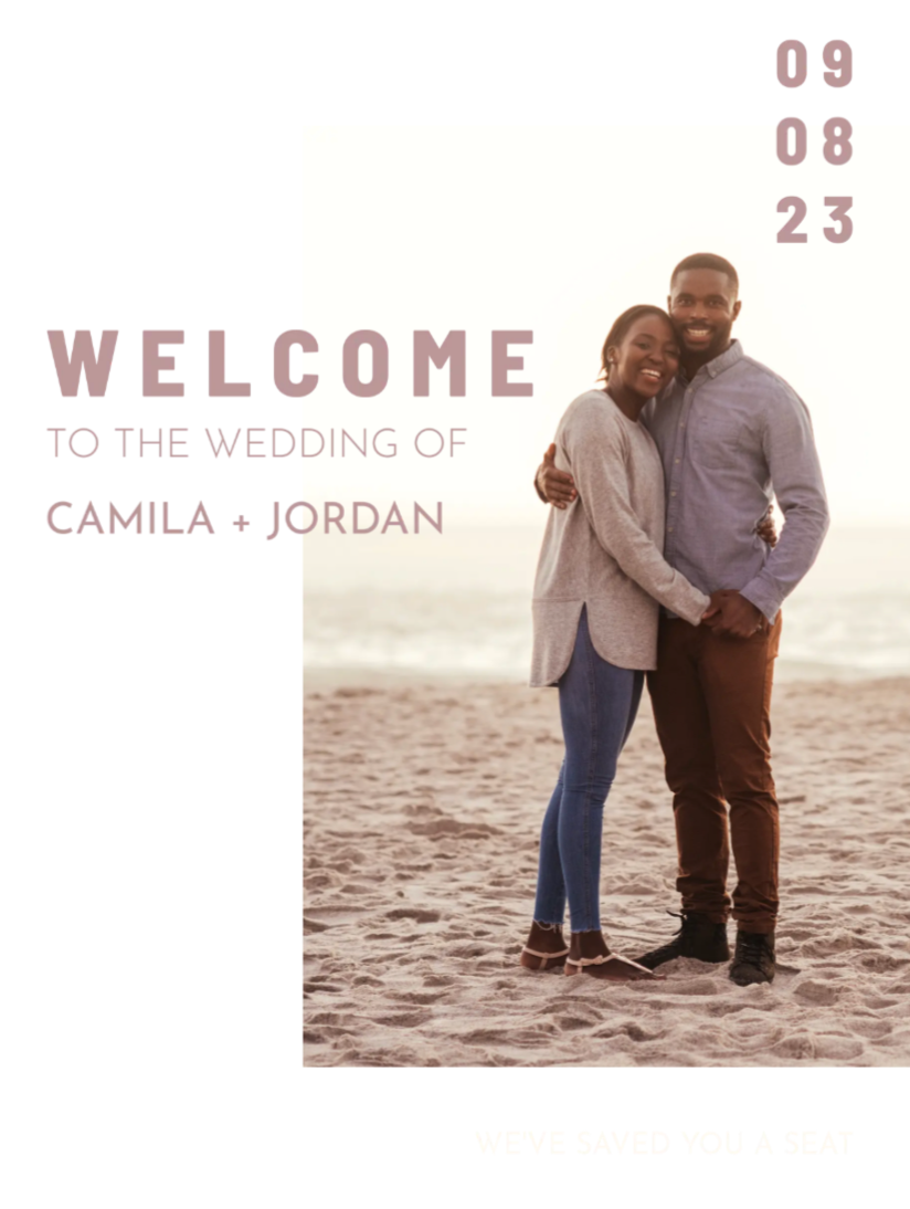 Picture Acrylic Wedding Welcome Sign