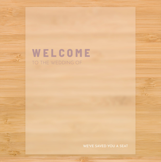 Picture Acrylic Wedding Welcome Sign