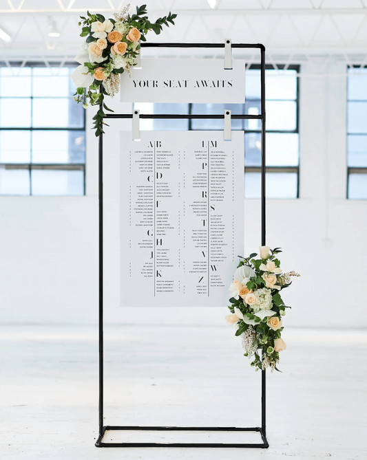 Welcome Sign + Seating Chart Hanging Duo