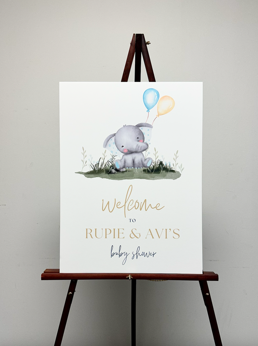 Elephant Baby Shower Welcome Sign