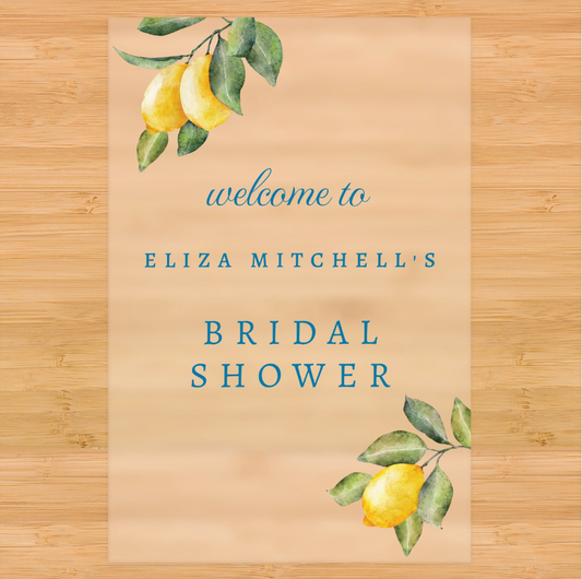 Lemon Positano Theme Welcome Sign