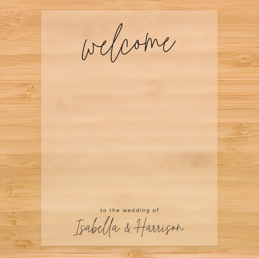 Minimal Picture Frame Welcome Sign – Custom Boards Toronto