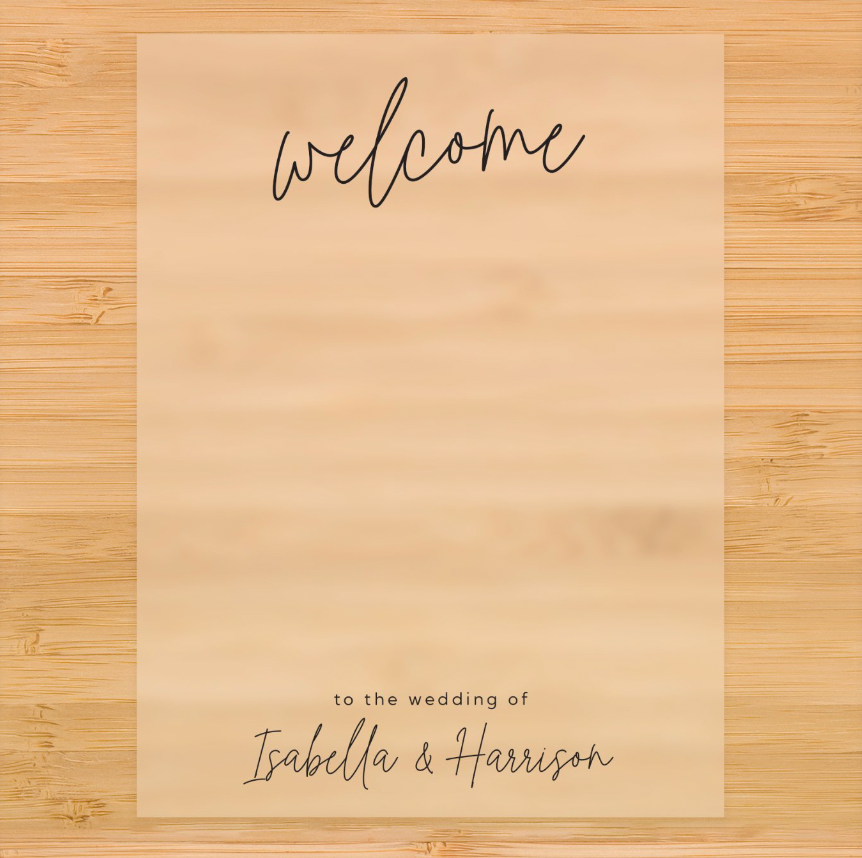 Minimal Picture Frame Welcome Sign