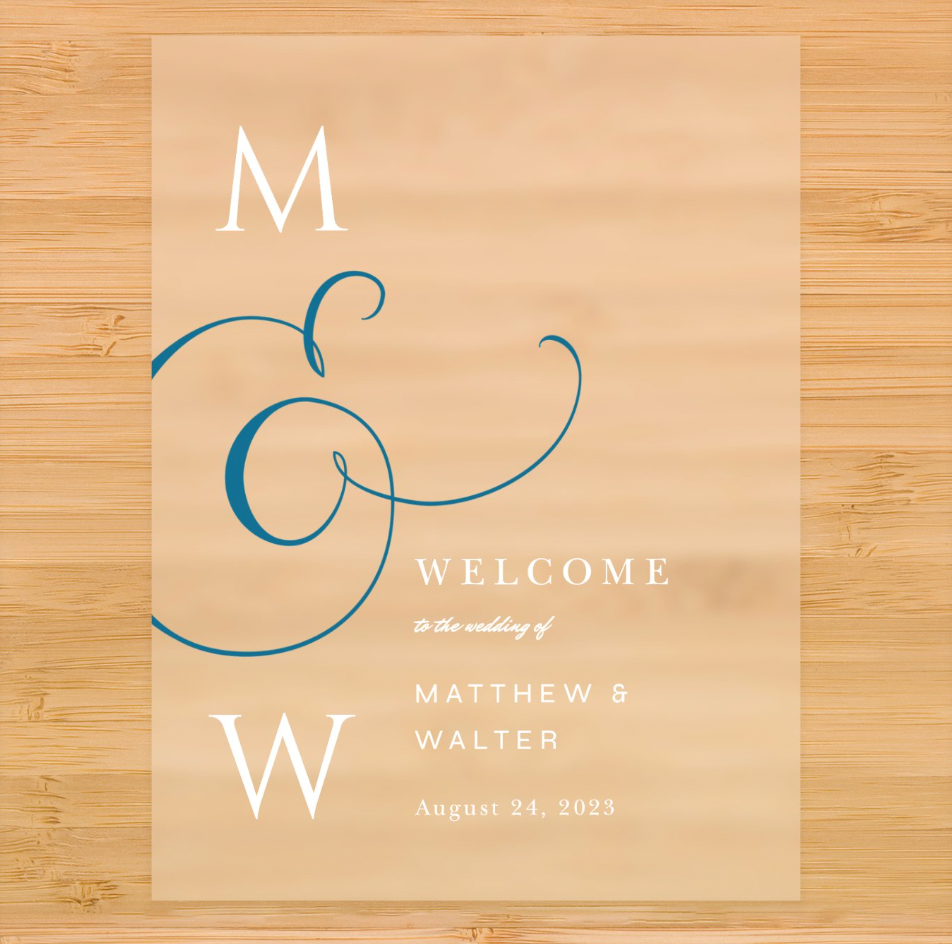 & Initials Welcome Sign