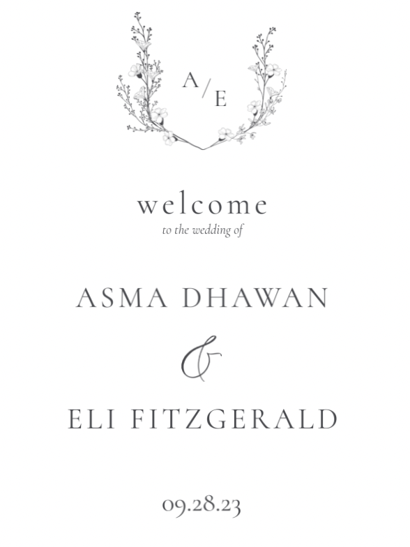 Elegant Minimal Welcome Sign