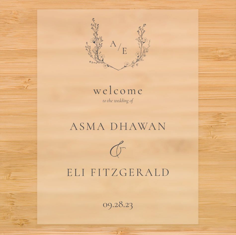 Elegant Minimal Welcome Sign