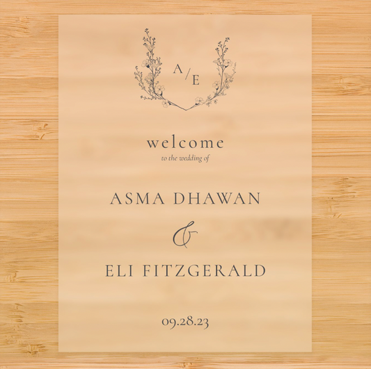 Elegant Minimal Welcome Sign