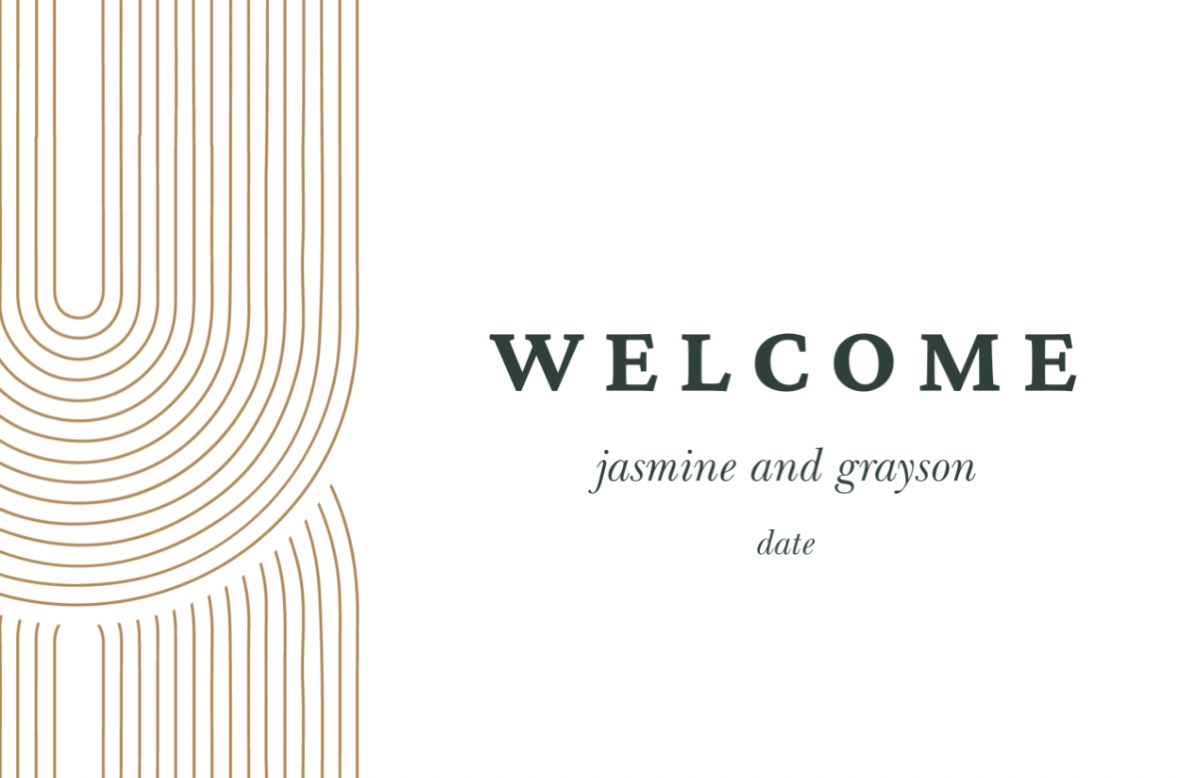 Abstract Geometric Welcome Sign