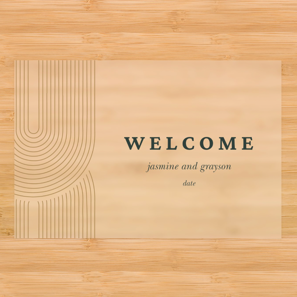 Abstract Geometric Welcome Sign