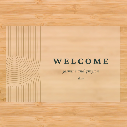 Abstract Geometric Welcome Sign