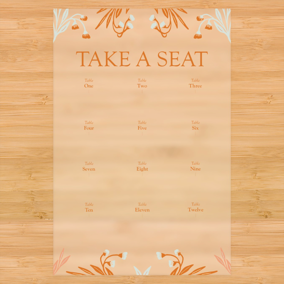 Take A Seat Acrylic Seating Chart