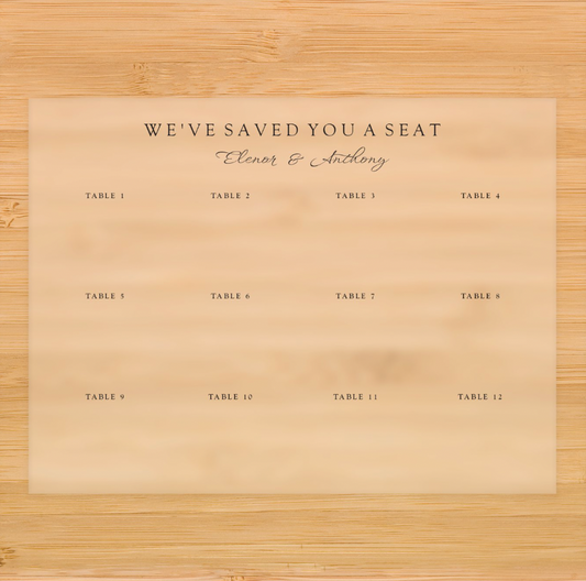 Minimal Acrylic Seating Chart