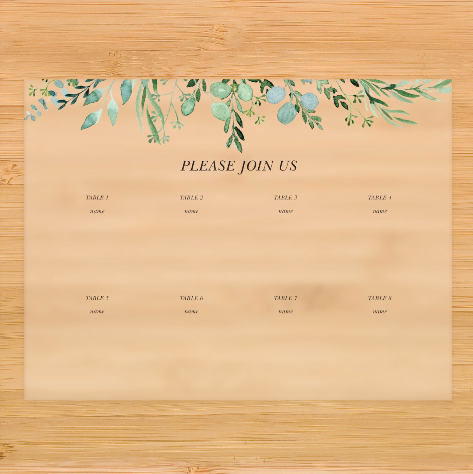 Please Join Us Acrylic Seating Chart