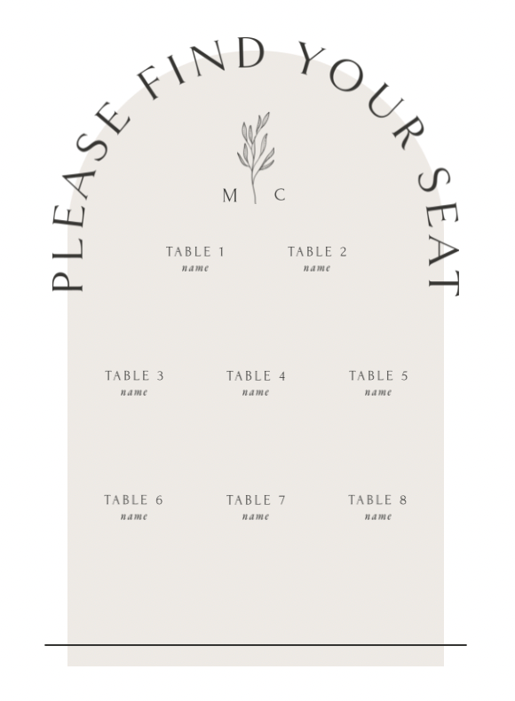 Arch Acrylic Seating Chart