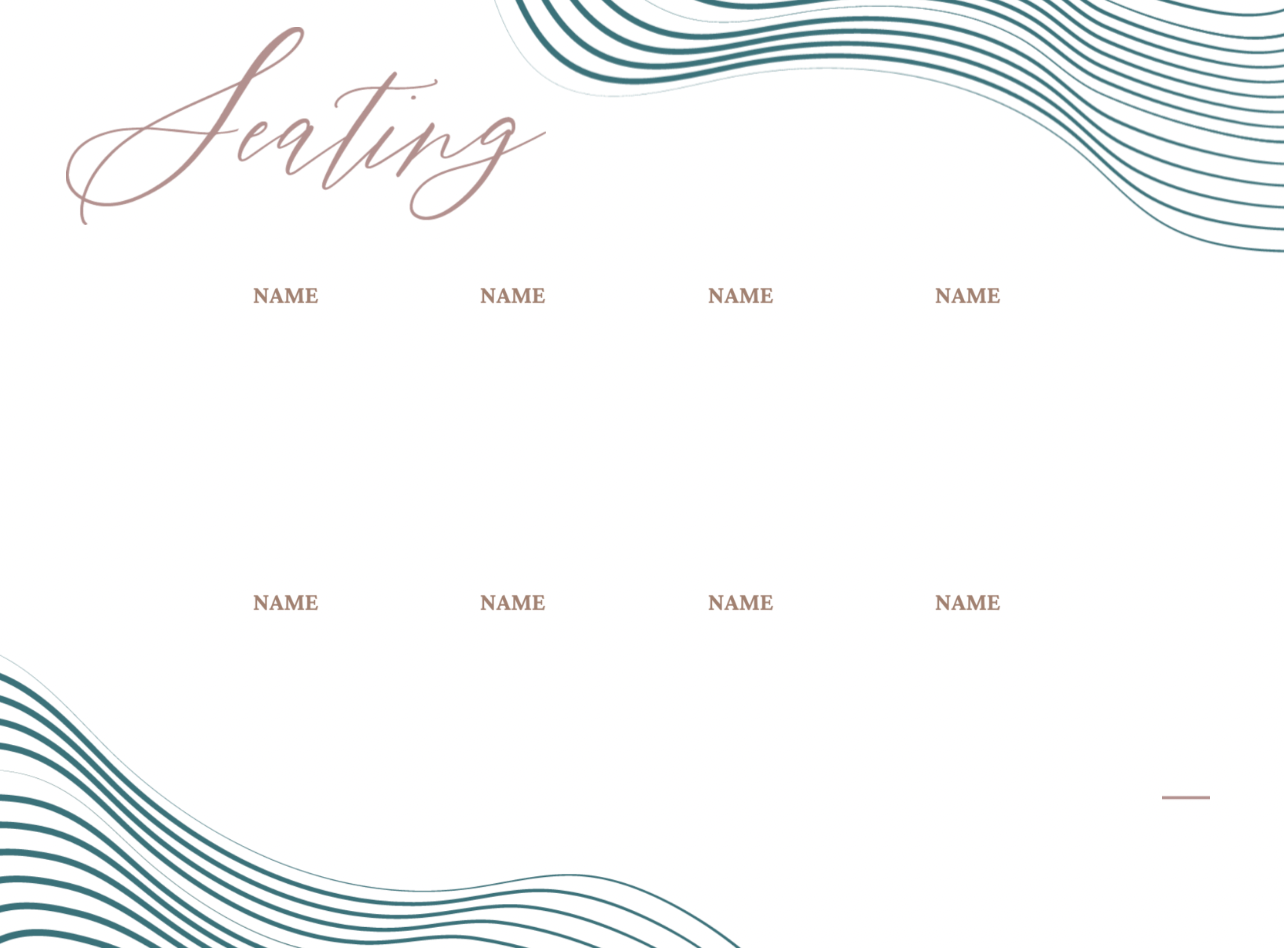 Wavy Acrylic Seating Chart