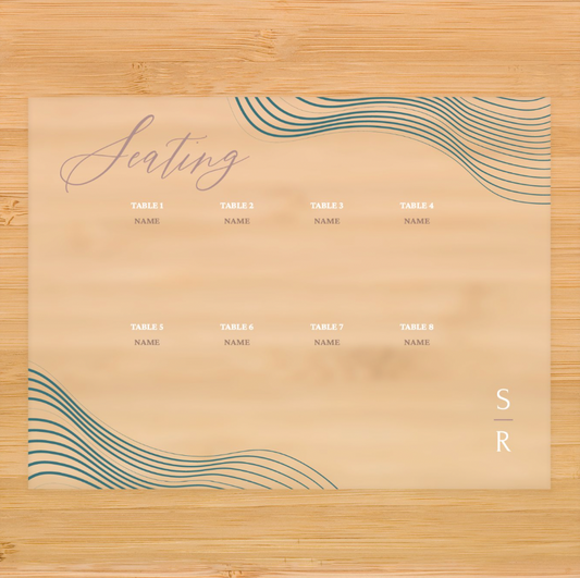 Wavy Acrylic Seating Chart