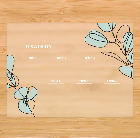 Its a Party Acrylic Seating Chart